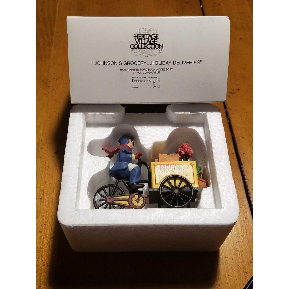 "Johnson's Grocery…Holiday Deliveries" #58897 Heritage Village Collection